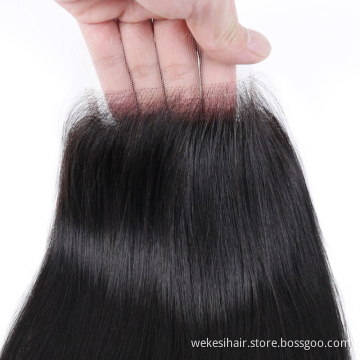 Wholesale HD 4X4 Full Swiss Lace Closure Free Part High Density Brazilian Hair Body Wave Lace Closure